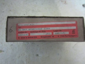 Wischerrelais Zeitrelais Dold & Söhne MI 987 Siemens 0005641 Zeitschaltuhr Festo - Bild 1 von 5