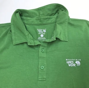 Mountain Hardwear Herren grün Logo S/S Poloshirt Baumwolle Viskose Gr. XL EUC - Bild 1 von 8