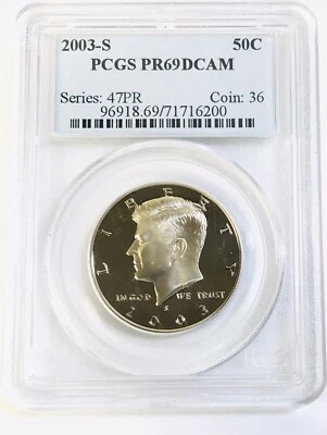 PCGS PR69 DCAM 2003-S Kennedy Half Dollar - Image 1 of 4