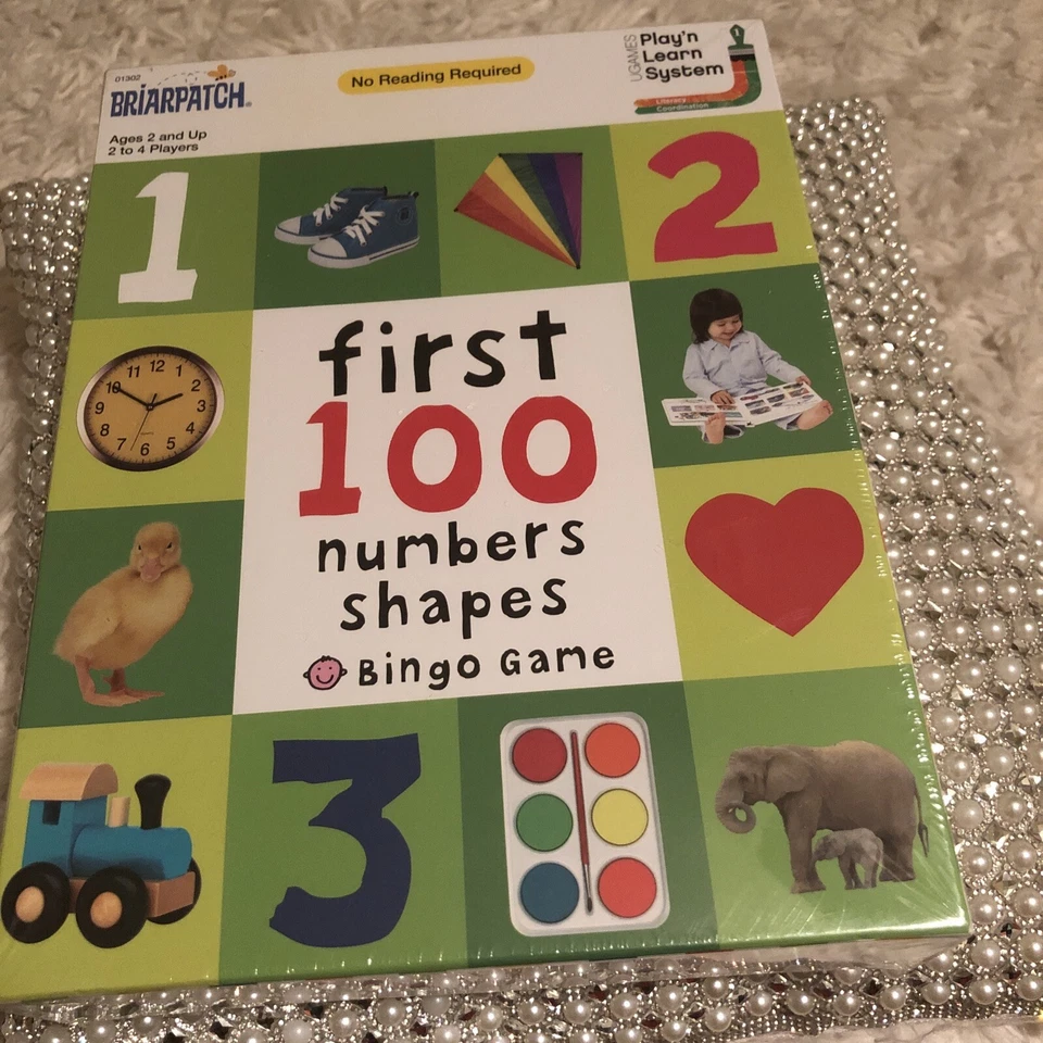 Kids Bingo Game Numbers ,Shapes Briarpatch Home Educational Fun Free🎁 New Seal - Image 1 of 4