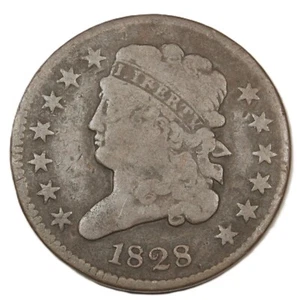 1828 Classic Head Half Cent - 13 Stars -SVN665 - Picture 1 of 2