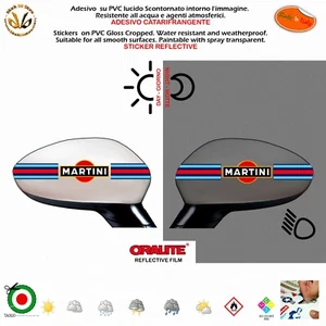 Adesivi specchietti riflettenti martini gold Sticker Car Mirror reflective pvc - Imagen 1 de 3
