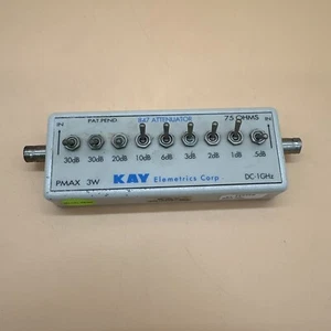 Kay Elemetrics 847 Switched Attenuator 5 OHMS DC - 1GHZ PMAX 3 Watts B - Picture 1 of 12