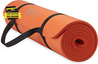 Essentials Thick Yoga Mat Fitness & Exercise Mat with Easy-Cinch Yoga Mat Carrie