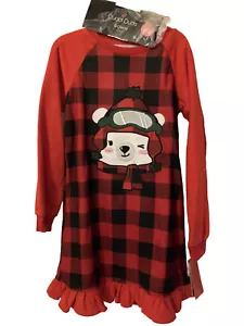 Jammies For Your Families Cool Bear Nightgown For Girl & Doll M- 7/8 New - Picture 1 of 6