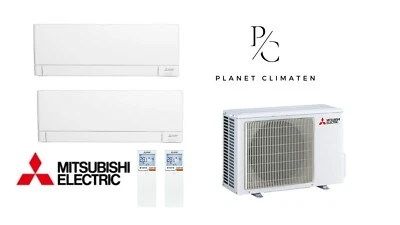 Mitsubishi MSZ-AY25/35VGK + MXZ-2F53VF4 A+++ Inverter WiFi leise Heizen - Bild 1 von 4