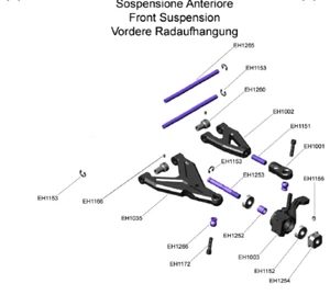 1/5  BERGONZONI  Sospensione anteriore Vintage Racing - Foto 1 di 2