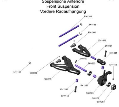 1/5  BERGONZONI  Sospensione anteriore Vintage Racing - Immagine 1 di 2