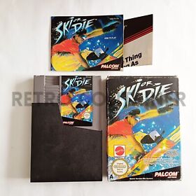 NINTENDO Entertainment System NES - Ski or Die Palcom Mattel Snowboard
