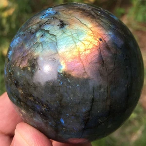 2.56" 393g Madagascar Natural Labradorite Quartz Crystal Sphere Balls ic0701 - Picture 1 of 12