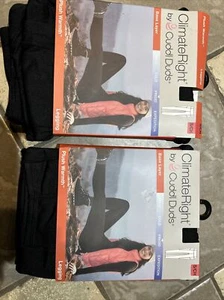 NEW 2 PAIRS CLIMATE RIGHT CUDDLDUDS CUDDL DUDS BLACK WARM LEGGINGS WOMENS S - Picture 1 of 7