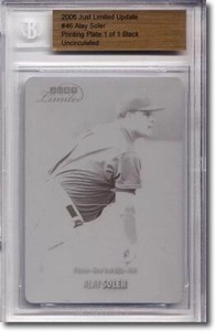 2006 Alay Soler Rookie Printing Press Plate RC BGS 1/1