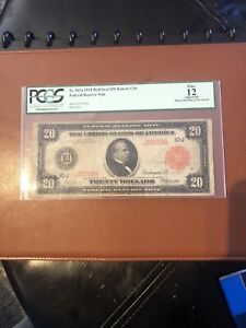 1914 $20 Red Seal Kansas City Federal Reserve Note