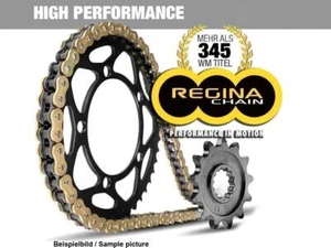 Juego De Cadena Para Husqvarna FE 250 Con Cadena Regina ZRTO Z-Ring En Oro - Imagen 1 de 8