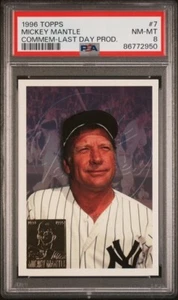 PSA 8 1996 TOPPS 7 MICKEY MANTLE COMMEMORATIVE-LAST DAY PRODUCTION - Picture 1 of 2