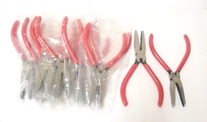 Lot of (12) Hand Tools Insulated Flat Jaw Head 5 inch Mini Pliers - Picture 1 of 2