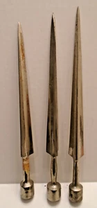 OLD ORIG. SHINY BAYONET LIGHTNING ROD WEATHERVANE TIP TOP FINIALS LT OF 3 NOS #1 - Picture 1 of 3