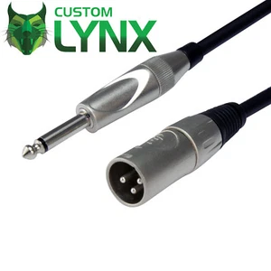 Male XLR To Mono Jack Cables. 6.35mm 1/4" TS To 3 Pin XLR. Signal Audio Lead PRO - Picture 1 of 4