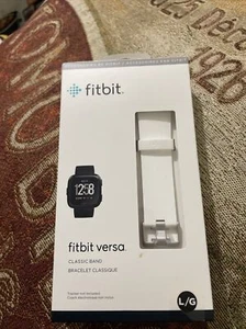 Fitbit Versa klassisches Band weißes Armband Riemen groß NEU - Bild 1 von 4