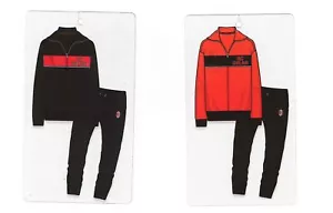 TUTA PIGIAMA COTONE GARZATO TEMPO LIBERO UOMO RAGAZZO ZIP MILAN ART. F102025 - Imagen 1 de 6