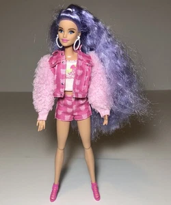2015 Mattel Barbie Fashionista Barbie extra lila Haare Figur Puppe extravagant - Bild 1 von 10