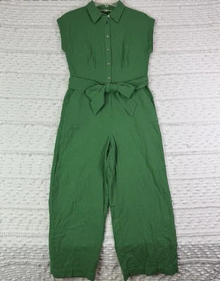 Mono Boden Colette de doble tela para mujer talla 6P Reino Unido 10P verde bolsillos con cinturón Foto 1 de 4