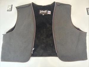 Chaqueta Schott NYC Forro Para Hombres L 48 Café Rider Cremallera Marrón Oscuro De Colección Hecha en EE. UU. - Imagen 1 de 8