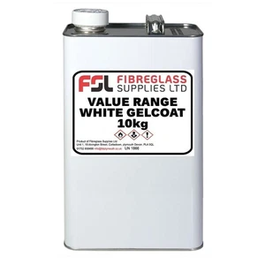 Gelcoat poliestere bianco 10 kg gamma di valori + indurente + siringa - Foto 1 di 3