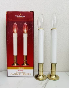 Coppia di candele natalizie 9" Twist On-Off - ottone - a batteria - HALLOWEEN - Foto 1 di 4