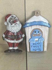 Vintage 1976 Duncan Enterprise Santa Clause Ornament & Vintage Home Sweet Home  - Picture 1 of 5