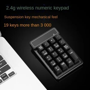 19 Keys 2.4G Wireless Numeric Keyboard Mini USB Numeric Keypad Notebook - Picture 1 of 15