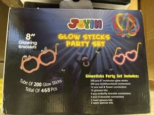 468 Pcs Glow Sticks Bracelets Necklaces Party Favors Neon 7 Colors Birthday US - Picture 1 of 1