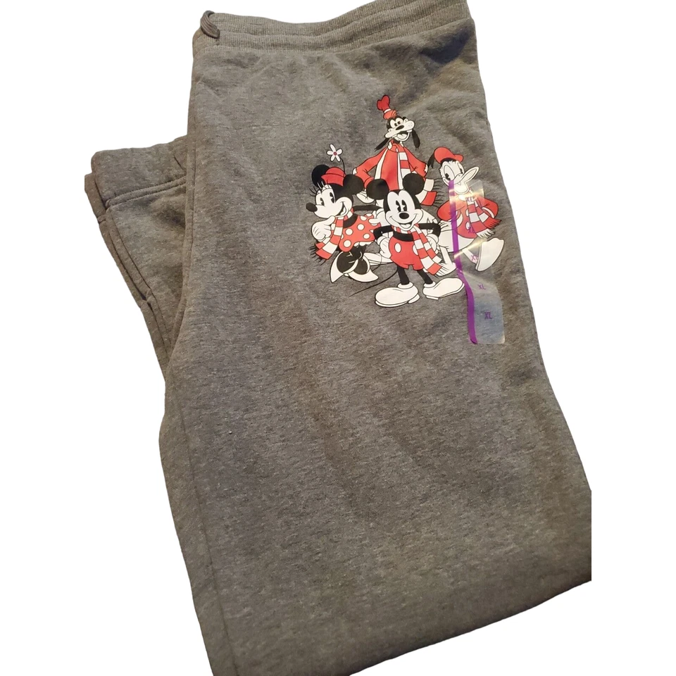 Pantalones deportivos Mickey, Minnie And Gang Big Kid - gris jaspeado carbón (L 12/14) nuevos con etiquetas Foto 1 de 1