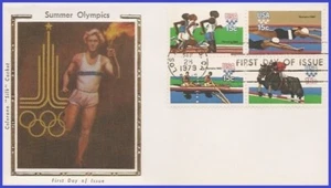 USA4 #1791-94 U/A COLORANO SEDA FDC BL4 Juegos Olímpicos de Verano - Imagen 1 de 1