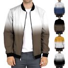 Men Top 3D Print Winter Autumn Casual Collarless Fashion Jacket