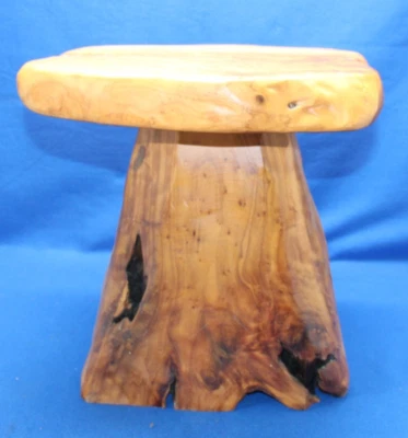 Taburete pequeño para tocón, mesa auxiliar natural, soporte para plantas, taburete para setas, mesa Hobbit Foto 1 de 4