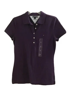 Tommy Hilfiger~Junior Girls Polo Shirt Short Sleeve Polo, Purple Sz M - Picture 1 of 3