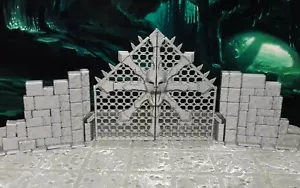 Chaos Gate Dungeon Door modello in miniatura mini dungeons & dragons 28 mm stampato in 3D - Foto 1 di 5