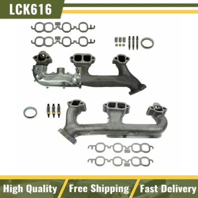 Par de colectores de escape izquierdo derecho Dorman 674-156 y 674-157 para camioneta Chevy GMC Foto 1 de 4