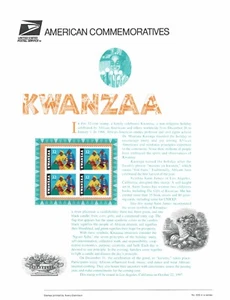 # 528 32c Kwanzaa Service # 3175 1997 USPS PANEL DE SELLOS CONMEMORATIVOS - Imagen 1 de 2