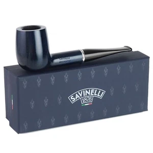 Pipa de tabaco de brezo Savinelli Arcobaleno azul liso 111 KS 6mm NUEVA - Imagen 1 de 9