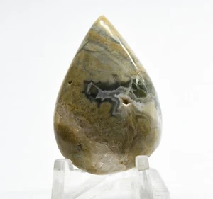 Diaspro oceano 75 ct 39 mm con ciondolo druso cabina cristallo lucido minerale Madagascar - Foto 1 di 5