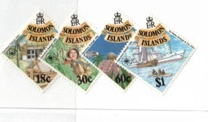 Solomon Isl Sc 558-61 MNH set of 1986 - Halley Comet, Ship - Picture 1 of 1
