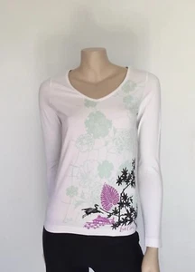 BALIN Long Sleeve T-Shirt (12) Cotton Top, White Top - Picture 1 of 10