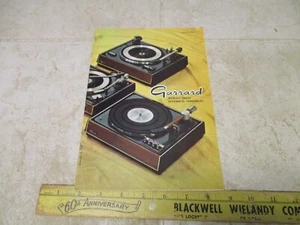 VTG Garrard Automatic Turntable Record Player Catalog Brochure Advertising - Picture 1 of 3