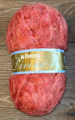 Patons Divine Hilo Rosa Oscuro Floral Fantasía Acrílico Mohair SUAVE 1 Madeja 100g Foto 1 de 4