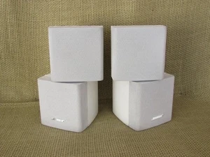 2X BOSE White Double CUBE ACOUSTIMASS LIFESTYLE Speakers ~ Super Clean Condition - Picture 1 of 8