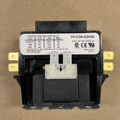 Contactor de propósito definido Trade Pro TP-CON-2/24/40 2P 24V bobina 40A 240/277/480V Foto 1 de 4