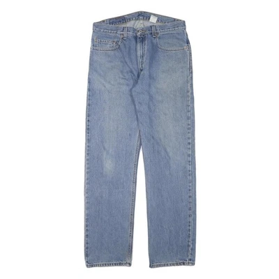 LEVI'S 505 Mens Blue Regular Straight Denim Cotton Blend Medium W32 L31 Zip - Image 1 of 4