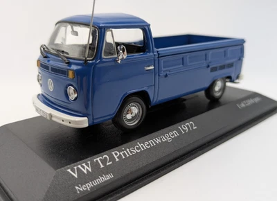 MINICHAMPS 400053200 '1972 VW T2 PLATAFORMA PICK-UP. AZUL 1:43. Foto 1 de 4